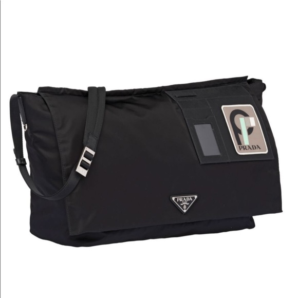 Authentic Prada Leather Trimmed Messenger - Picture 4 of 10